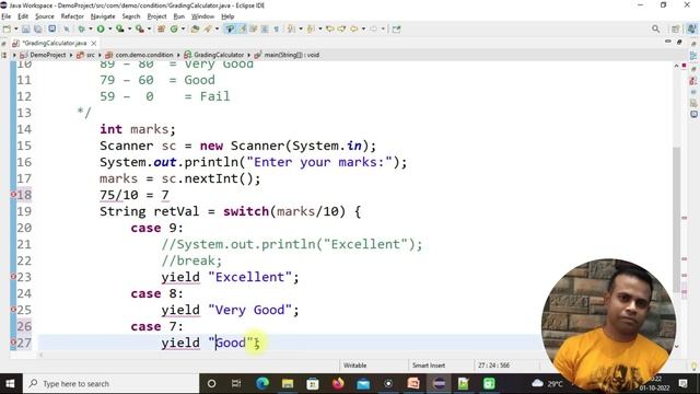 What is Yield in Switch Case ? Create Grading Calculator Program Using Switch Case Yield | Class#25 смотреть онлайн