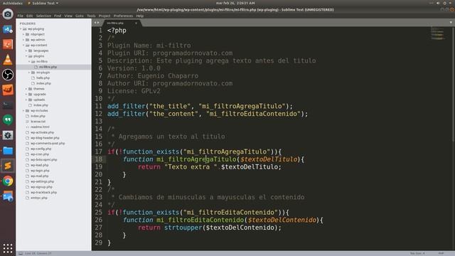Programar Wordpress desde cero [03.-add_filter] смотреть онлайн