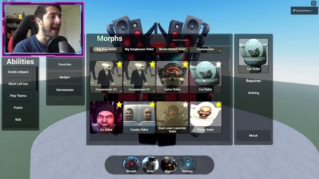 How to become UPGRADED TITAN MORPHS + MORE! in SKIBIDI TOILET RP - Roblox смотреть онлайн