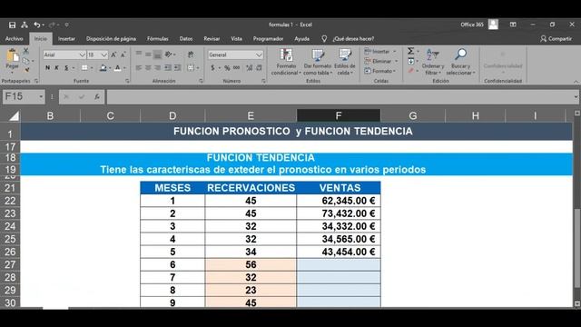 FUNCIÓN TENDENCIA y PRONOSTICO EXCEL смотреть онлайн