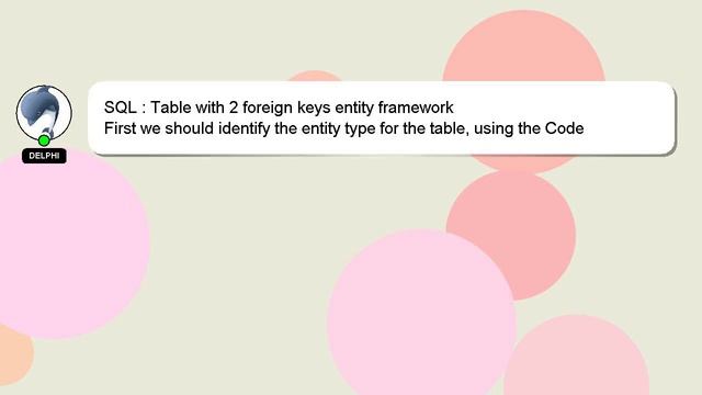 SQL : Table with 2 foreign keys entity framework смотреть онлайн
