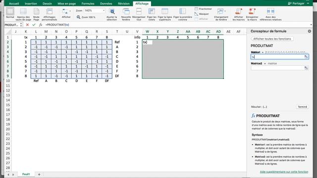 Calcul matriciel Excel sur MacBook смотреть онлайн