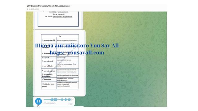 Английские термины для бухгалтеров с русским переводом и английской озвучкой. Terms for Accountants смотреть онлайн