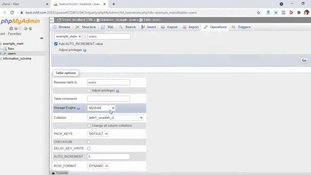 Rename Table Name in phpmyadmin in Live cPanel database смотреть онлайн