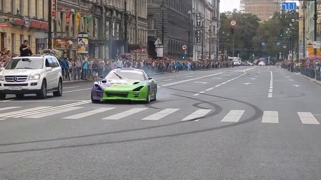 Drift Toyota Supra In The Center Of Moscow