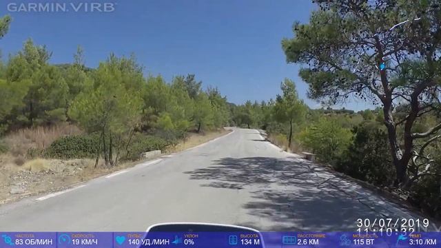 Родос. 30 июля 2019 года. 138 км на велосипеде смотреть онлайн