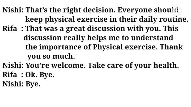 Write a dialogue about 'The Importance of Physical Exercise' বাংলা অর্থ সহ || Dialogue writing || смотреть онлайн