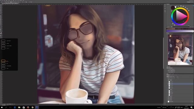 digital painting / girl in the cafe [ speedpaint ] смотреть онлайн