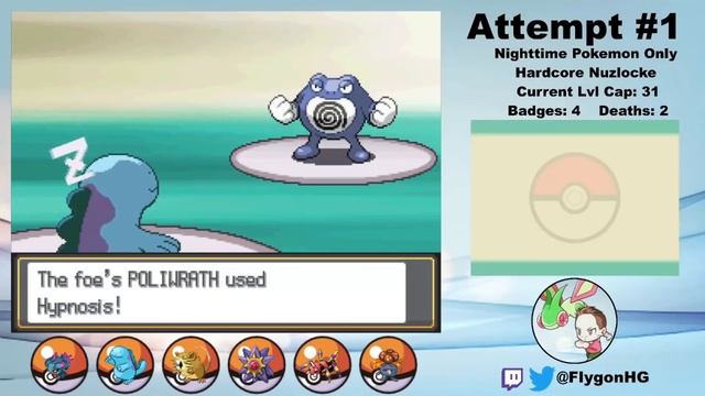 Pokémon HeartGold Hardcore Nuzlocke - Nocturnal Pokémon Only! (No items, No overleveling) смотреть онлайн