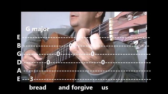 The Our Farther The Lord's Prayer second guitar tabs смотреть онлайн