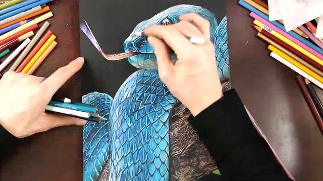 The Most Realistic SNAKE DRAWING on YouTube (I think) смотреть онлайн