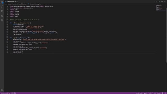 Automação do Instagram com Python смотреть онлайн