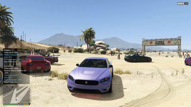 GTA 5 drag test Jackal stock & tuning смотреть онлайн