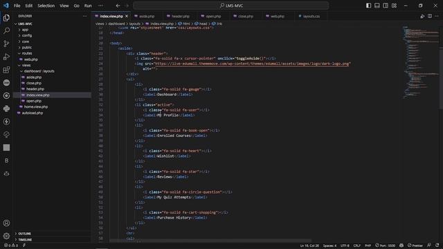 PHP MVC LMS #023 - Layouts Files смотреть онлайн
