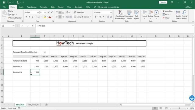 How to Subtract in Excel | Excel Minus Formula [Beginners Tutorial / Easy Excel formulas] смотреть онлайн