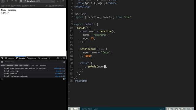Vue 3 Composition API #3: toRefs - Indonesian смотреть онлайн
