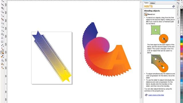 How to use the BLEND TOOL in Coreldraw смотреть онлайн