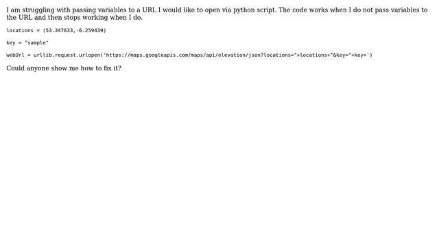 Passing variables to a URL in Python смотреть онлайн