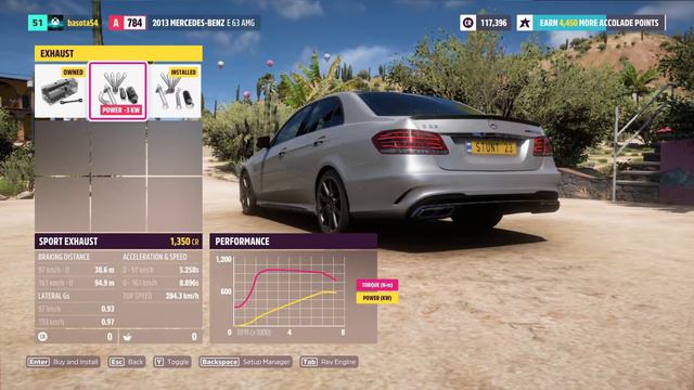 Forza Horizon 5 various exhaust sound Mercedes E63 AMG смотреть онлайн