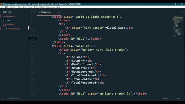 Get Corona virus all cases list using JSON and ajax смотреть онлайн