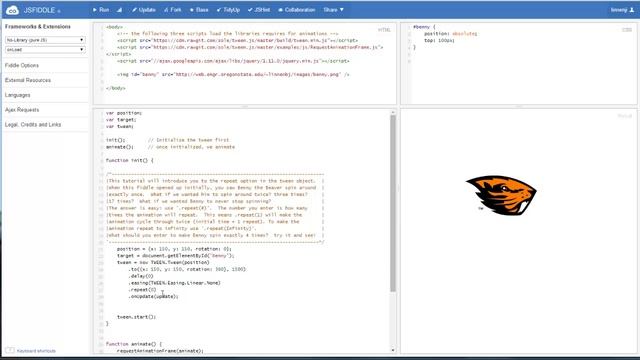 tween.js repeat tutorial смотреть онлайн