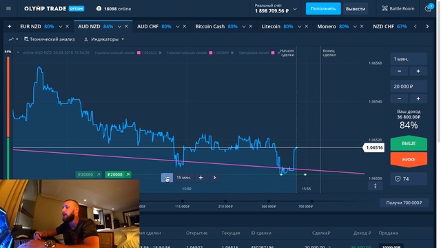 СДЕЛАЛ 2000000 НА OLYMP TRADE! ТОРГУЮ НА БАЛИ НА ОЛИМП ТРЕЙД!