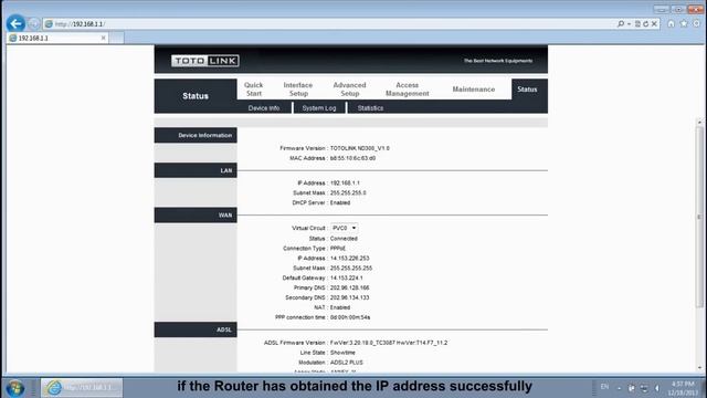 TOTOLINK ADSL Router & ADSL+Modem Router ND300 Internet Setting and Wireless Setting смотреть онлайн