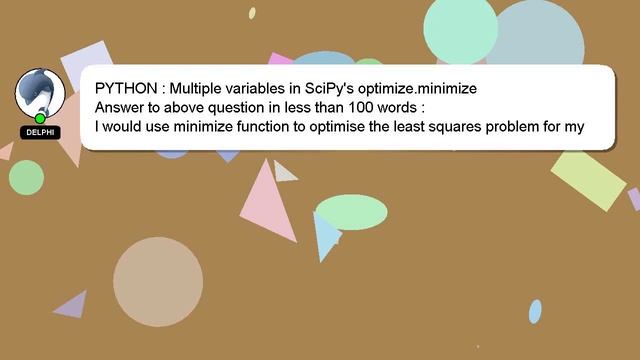 PYTHON : Multiple variables in SciPy's optimize.minimize смотреть онлайн
