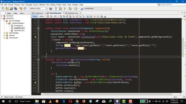 Java Swing - (JColorChooser) Cambiar Los Colores Y Guardar La Configuración Con Archivos De Texto смотреть онлайн