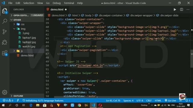3D Coverflow Slider with swiper.js смотреть онлайн