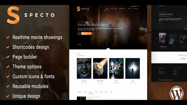 Specto - Cinema WordPress Theme | Themeforest Website Templates and Themes смотреть онлайн