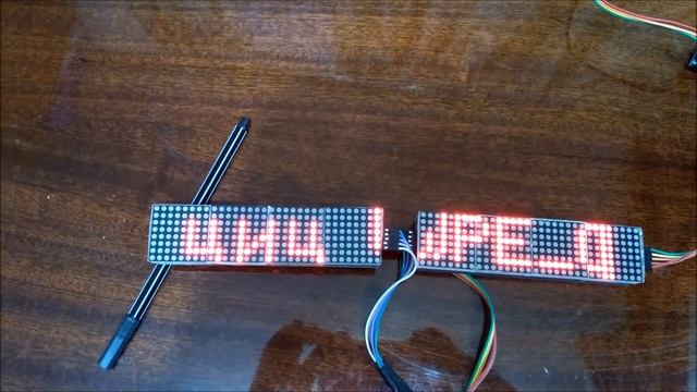 MAX7219.кириллица 8х5.ардуино.Эфекты MD.PAROLA