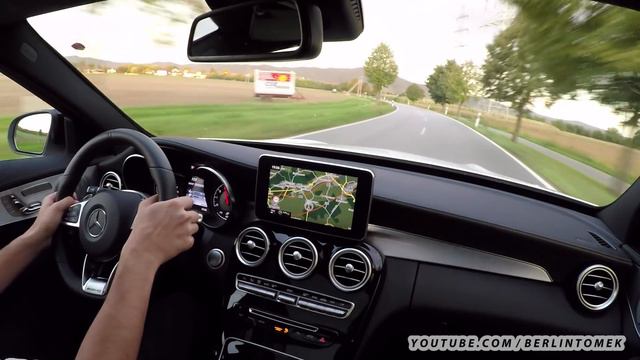 Mercedes C63 AMG Vs C43 AMG Acceleration 0-250 V8 Sound V6 Sound C450 AMG W205 BerlinTomek