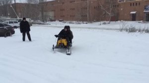 Снегоход "Рыбоход" первый снег