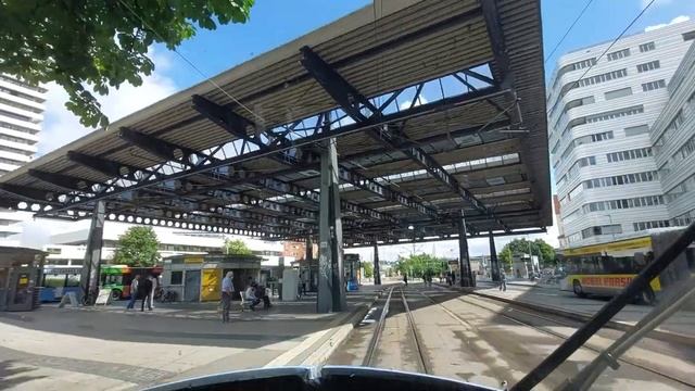 Ulm City (Science City + city center) Tram Ride! смотреть онлайн
