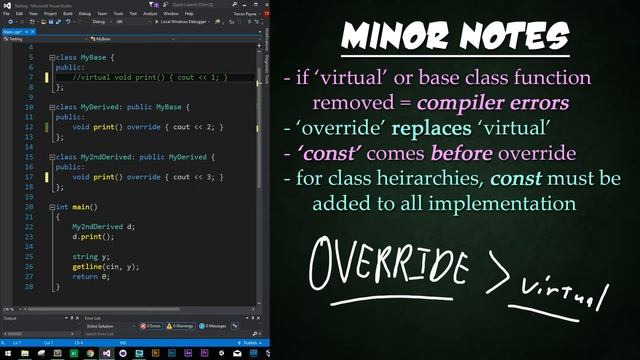 Let's Learn C++ ~ #20 ~ Override смотреть онлайн