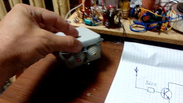 ВЧ волномер - пробник на трёх составных кт603а транзисторах. Тест. Схема смотреть онлайн
