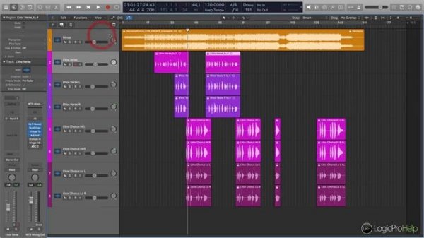 Смена темпа проекта без сдвига регионов в Logic Pro [Logic Pro Help]