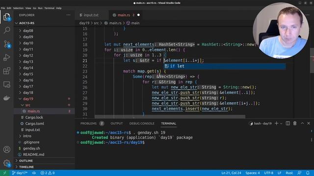 Day 19: Medicine for Rudolph [AOC2015 in Rust] смотреть онлайн