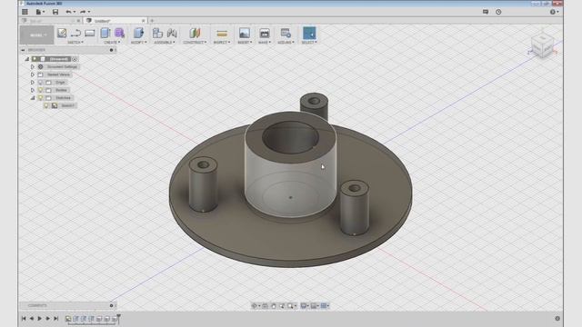 Fusion 360 - Профессиональная метеостанция, датчик температуры и влажности. (монтажная тарелка) смотреть онлайн