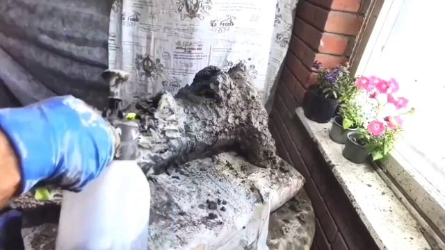 Необычный Цветочный Горшок из Остатков Сетки и Цемента Своими Руками.
