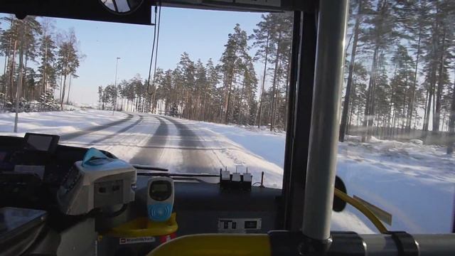 Sweden, Stockholm, Bus 583 Ride From Märsta Station To Arlanda Airport