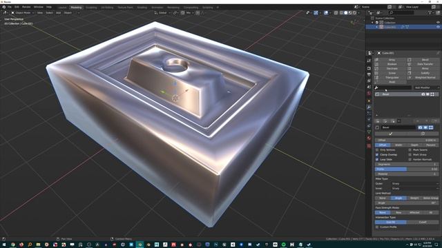 Bevel and Weighted Normal Modifier Quickie (in 44 Seconds) - Blender 2.8x смотреть онлайн