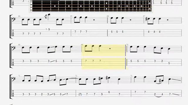 Beatles The While My Guitar Gently Weeps BASS GUITAR TABLATURE смотреть онлайн