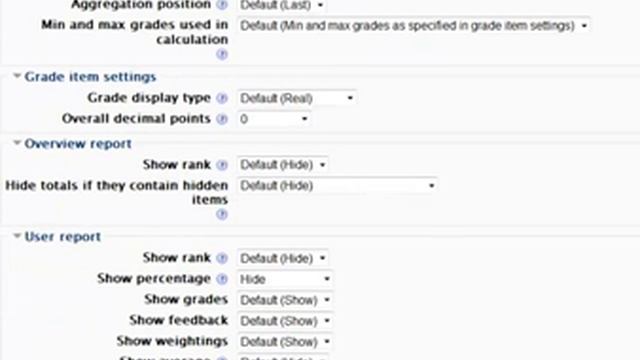 Moodle: Customizing User Report - hide unwanted grade columns смотреть онлайн