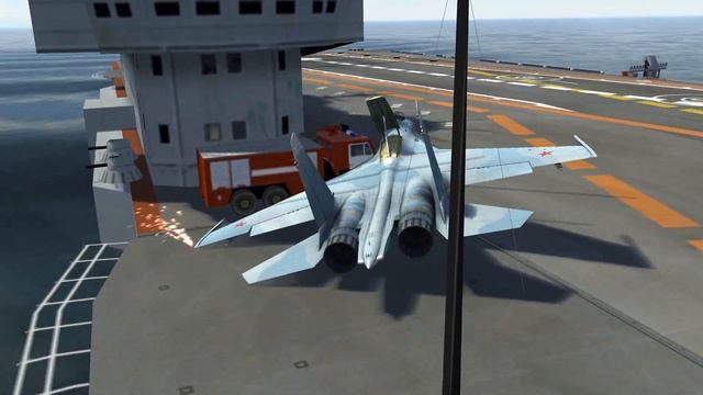 Su-27 Cobra Carrier Landings Hoggit Challenge смотреть онлайн