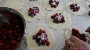 Замороженная Вишня в слоёном тесте! Очень Вкусно! Выпечка из слоёного теста!