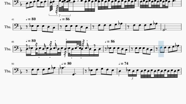 Tuba Sheet Music: How to play Concerto for Piano and Orchestra in B Flat Major (II Adagio) смотреть онлайн