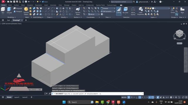 AutoCAD 2024 Tutorial Latihan 3D