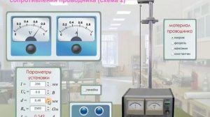 Виртуальные лабораторные работы по физике "Определение удельного сопротивления проводника (схема 2)